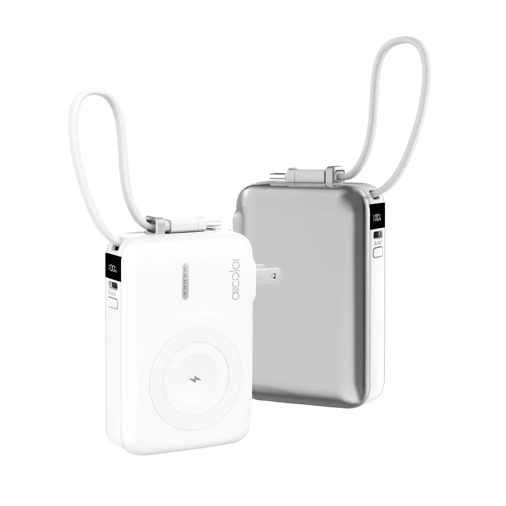【aircolor】雲朵系35W全能充行動電源 qi2磁吸無線快充 10000mAh 防爆準固態電芯 手機耳機手錶 可充 - Image 4