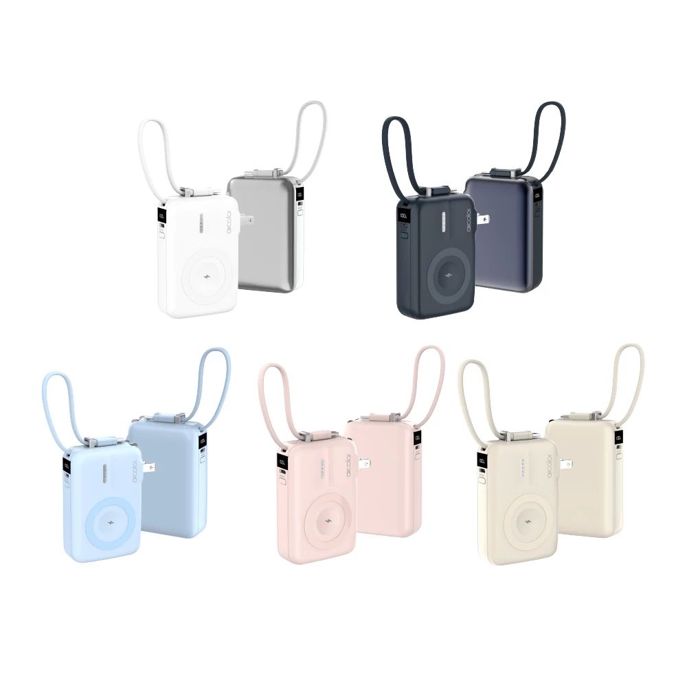 【aircolor】雲朵系35W全能充行動電源 qi2磁吸無線快充 10000mAh 防爆準固態電芯 手機耳機手錶 可充