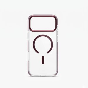 ETON 光環 磁吸鏡頭支架抗黃透明殼<span> - </span>櫻桃色, iPhone 18 Pro